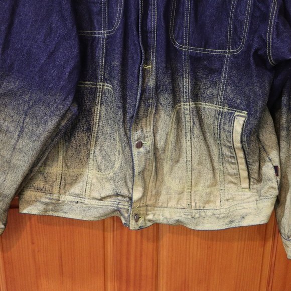 Fubu Vintage Jean Jacket Ombre Streetwear Oversize Baggy Jacket XXXL - Picture 3 of 12